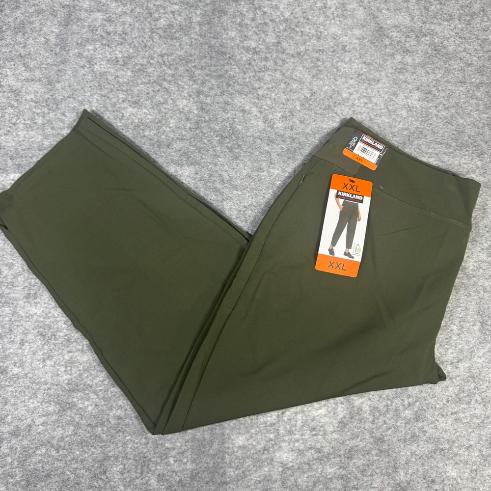 Kirkland Signature Womens XXL Olive Green Ankle Pant Repreve Stretch 7772060 NWT